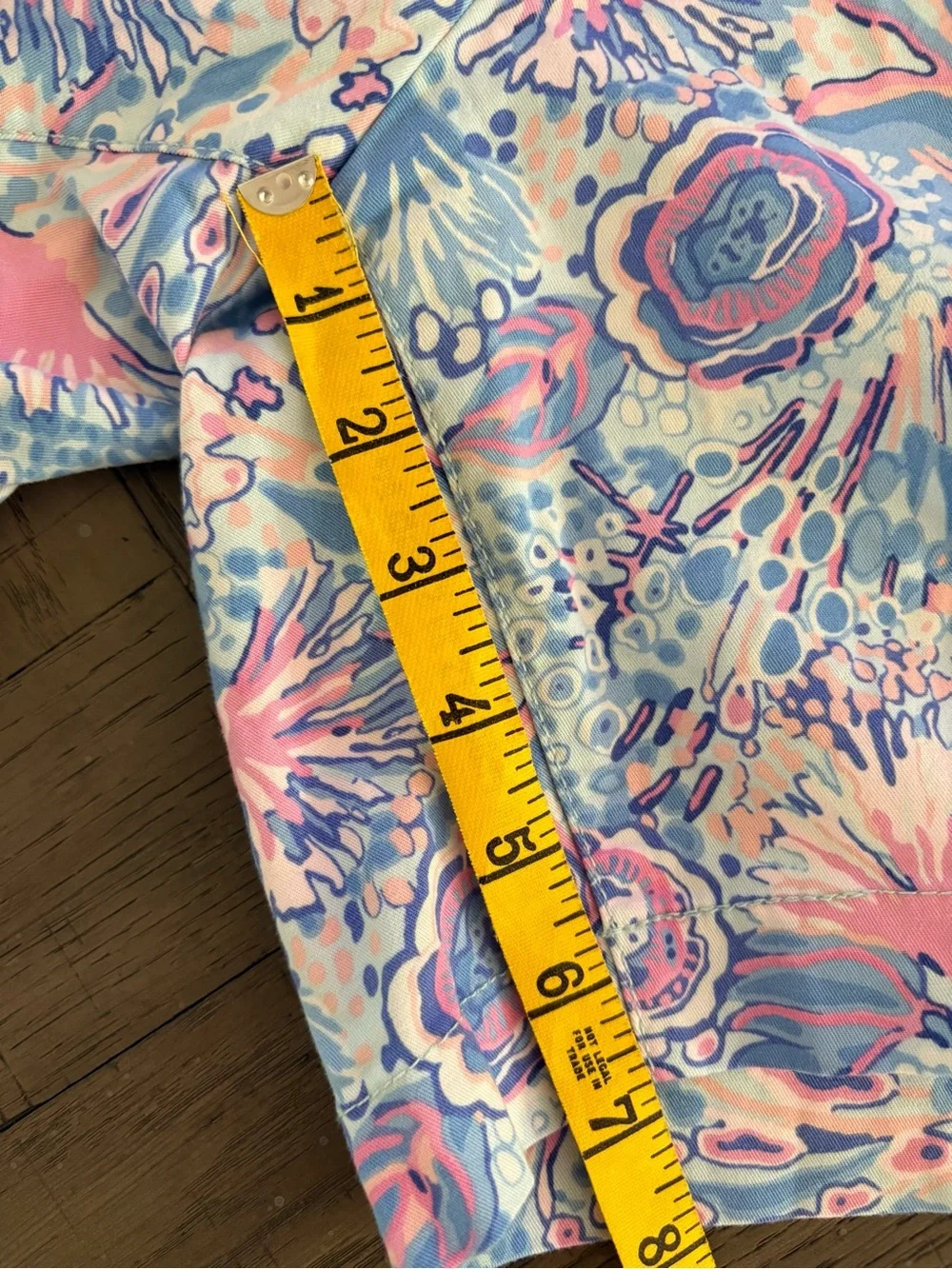 Talbots Abstract Print Chino Shorts Size 10 Tropical Vacation Preppy Coastal